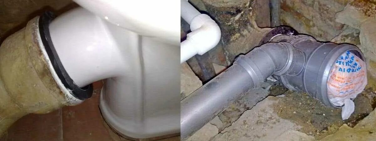 Подтекает соединение труб. Канализационная труба 110 под ванной. Соединение унитаза с канализацией. Соединение унитаза с канализационной трубой гофрой.