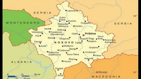 Карта косово на карте европы