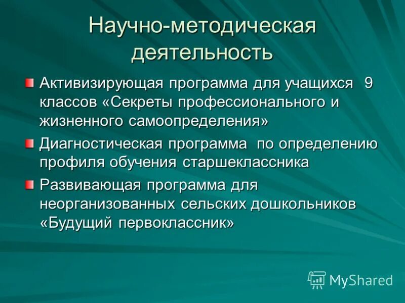 Активизация программ