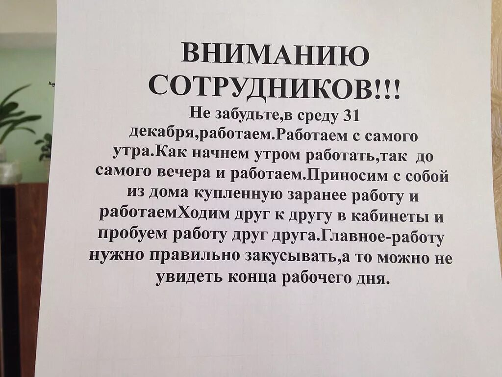 Смешные объявления в офисе. Шутки про работу. Шутки про коллег. Смешные фразы про корпоратив. 31 вопрос декабря