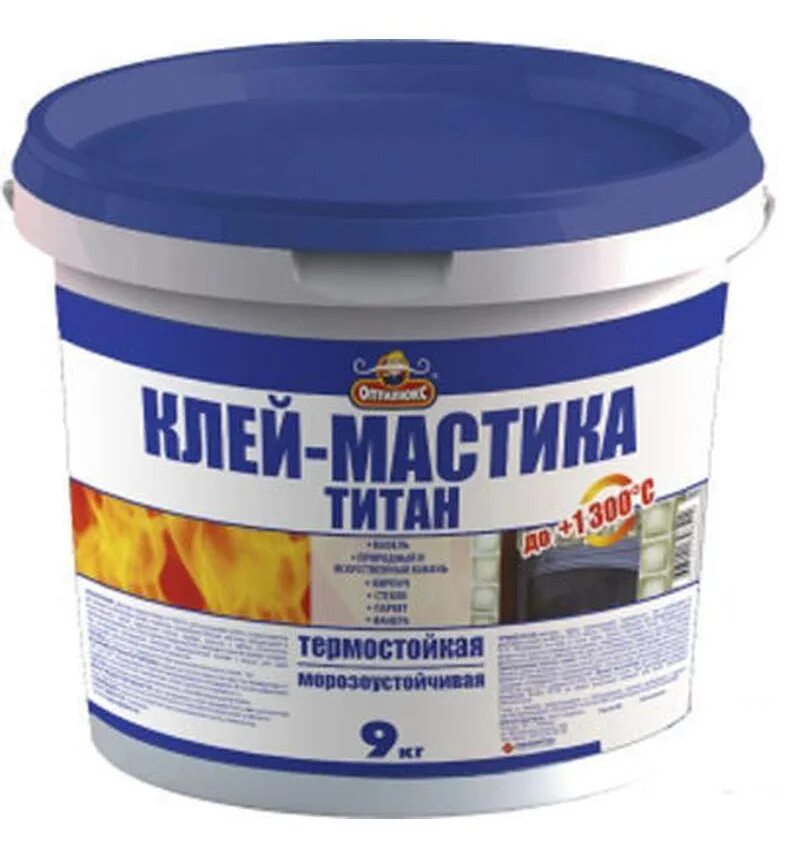 Жаростойкий клей мастика. Клей-мастика титан оптилюкс термостойкая. мастика титан оптилюкс 4кг (ведро) 5061. мастика оптилюкс титан 4кг. мастика титан 1300 термостойкая для печей.