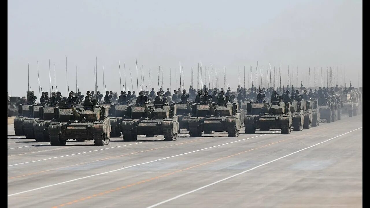 Монголы использовали китайскую военную технику. Парад НОАК 2019. Танки НОАК.