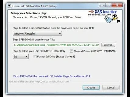 Usb installation