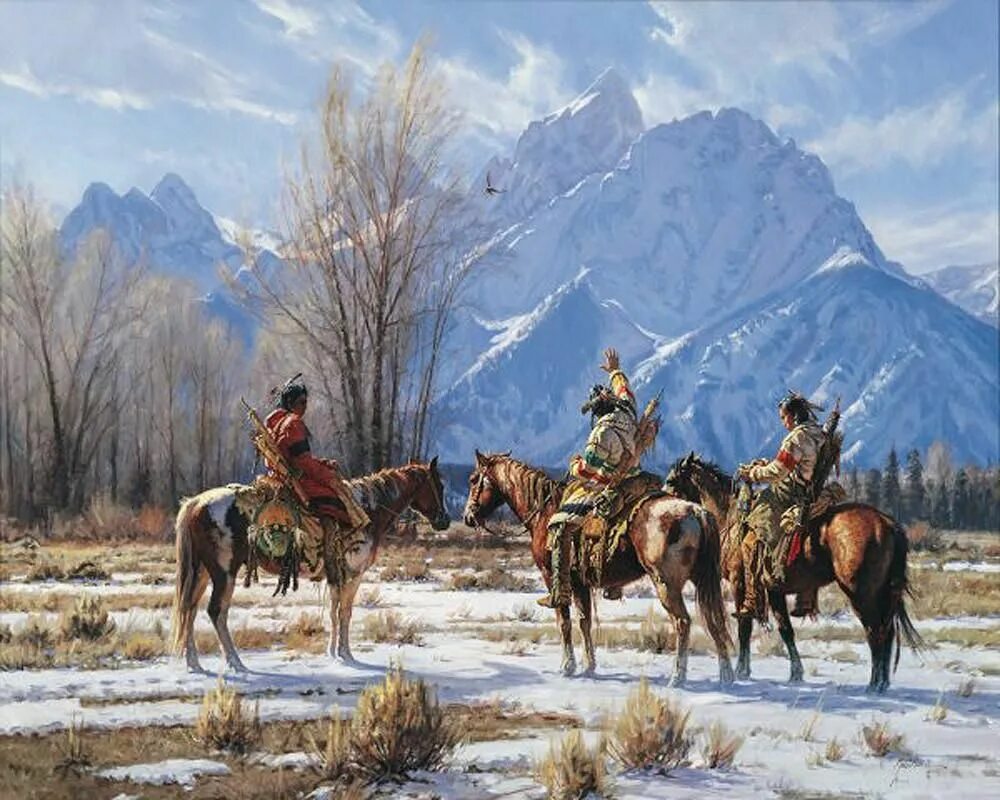 Художник-ковбой Martin Grelle. Индейцы на западе канады 5 букв