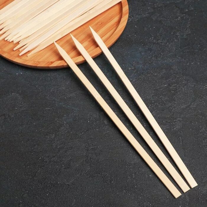 Шпажки-шампура бамбуковые, 30 см. Набор шпажек Доляна 30 см. Шампур деревянный Komfi, берёза, 30×0,3 см, по 100 шт. Набор шампуров, 30 см.