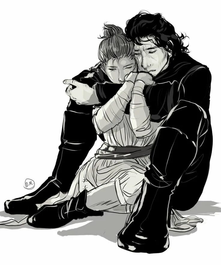 Звездные войны фанфик рей. Rey and Kylo. Рей Бен. Рей и Бен комикс. Кайло РЕН И Рей арт.