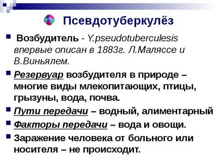 Условия заражения человека псевдотуберкулезом