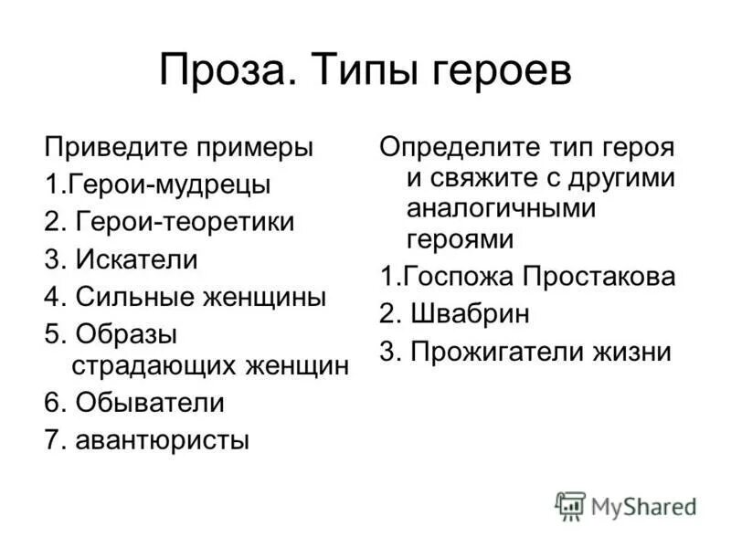 Понятие типы литературы. Понятие типы литературы
