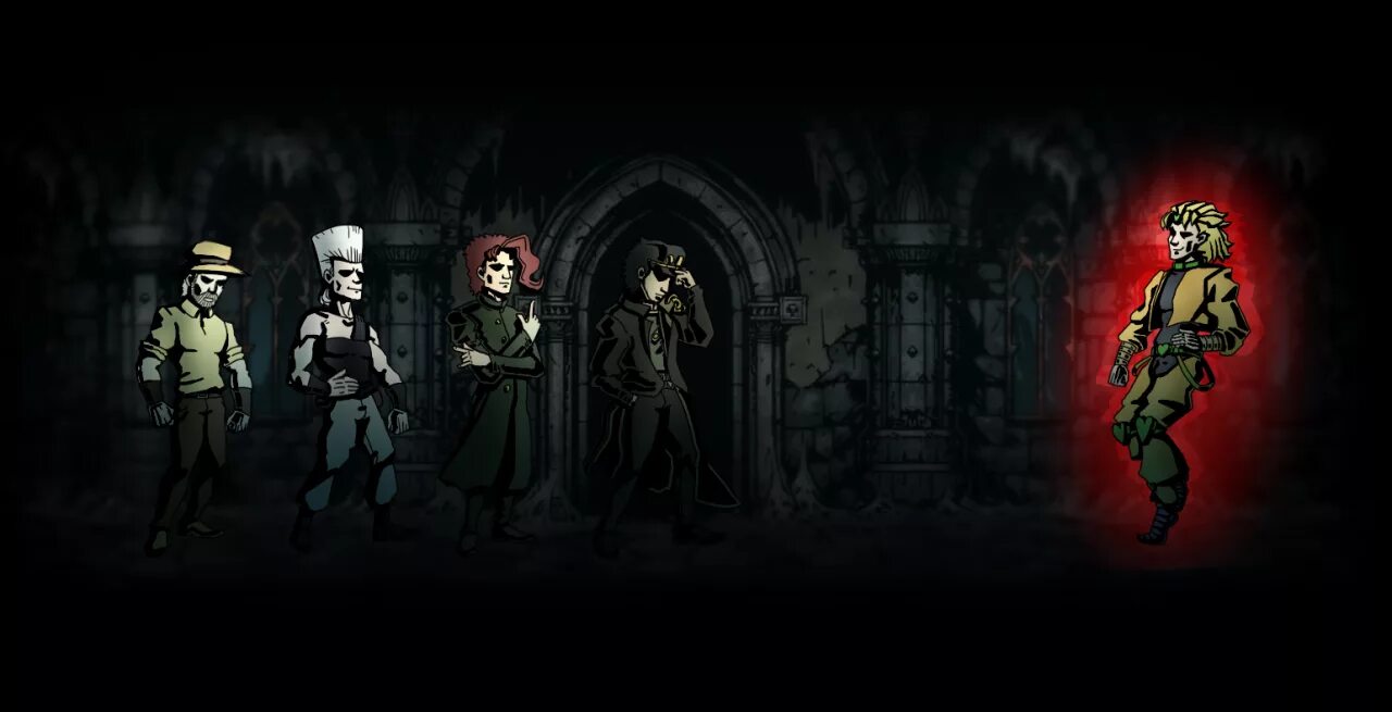 Персонажи подземелья. Darkest Dungeon Джоджо. Darkest Dungeon Самобичеватель аниме. Darkest Dungeon anime. Darkest Dungeon anime Art.