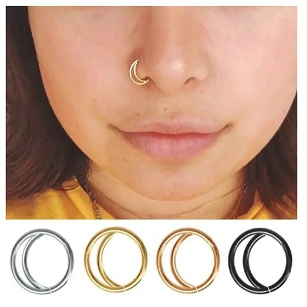 Real Piercing Nose Ring Handmade Jewelry Custom Gold Filled Nose Rings Faux Vint