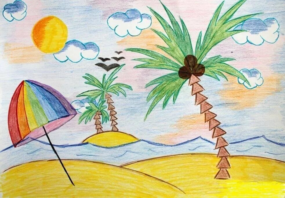 Лето 7 ru. Летние рисунки. Рисунок на летнюю тему. Летний рисунок для детей. Рисунок на тему лето.