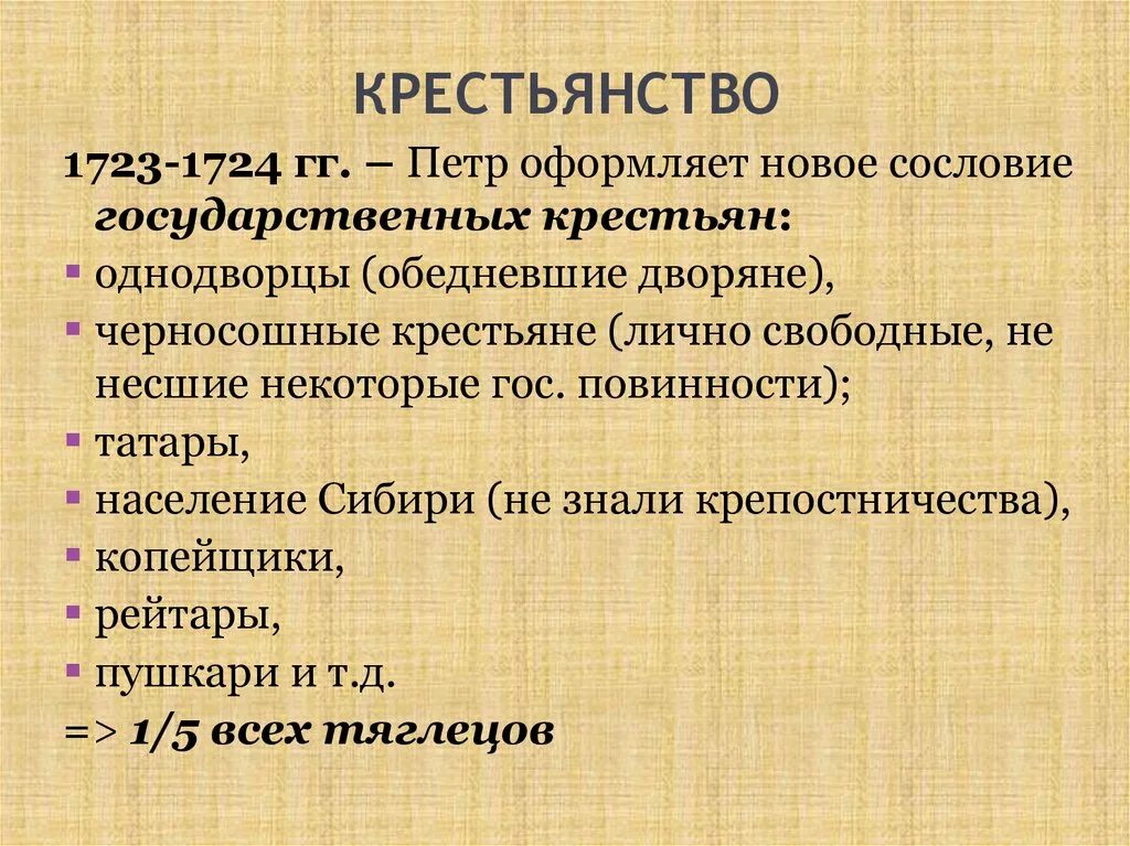 Особенности положения однодворцев. Соц преобразования 1724. Результат государственных крестьян 1723. Однодворцы это кратко. Итоги Петровский реформ.