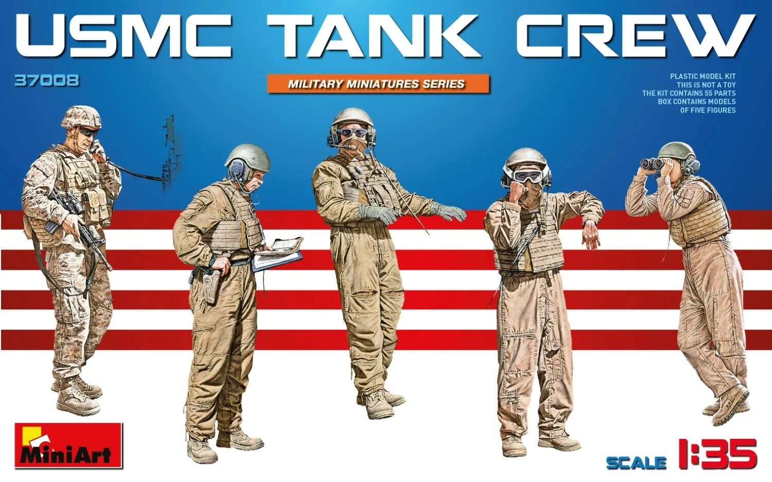 Contains models. Us Tank Crew 1/35 35374 Арма моделс. Tank Crew. Морская пехота США.