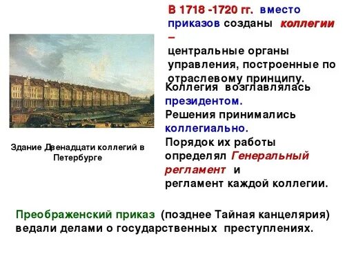 Учреждение коллегии произошло в. 1718 – Учреждение коллегии.. 1718-1720 В России. 1718 Создание коллегий. 1718-1720 Создание коллегий.