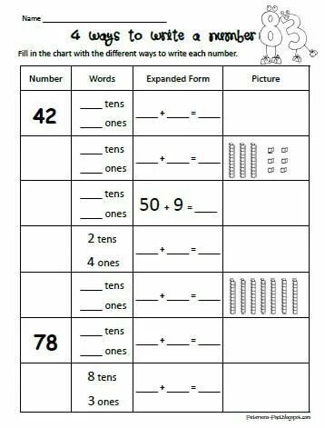 Fill in the numbers