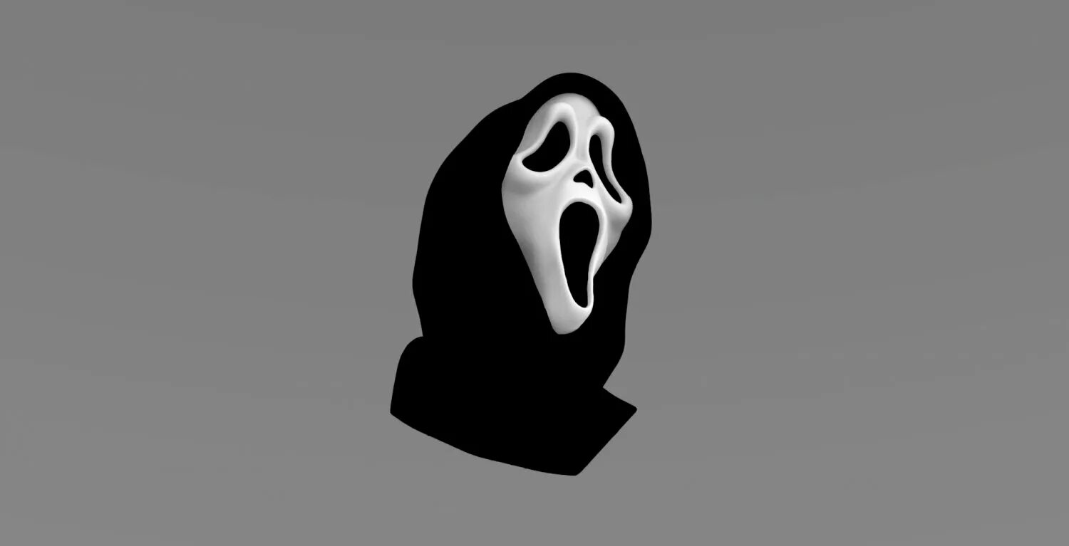 Scream 3d model. Buster screaming.