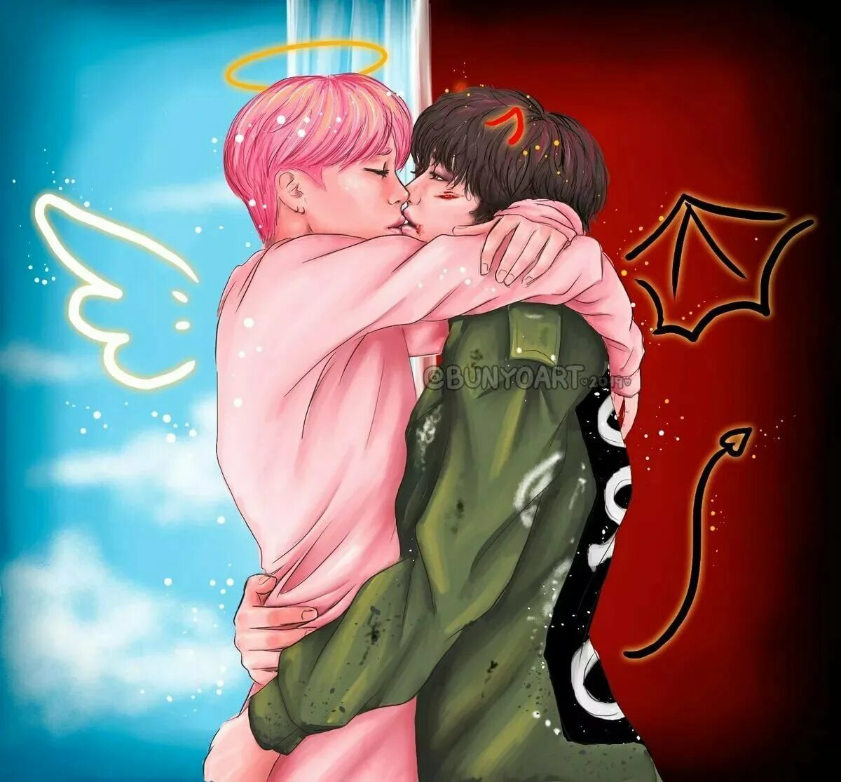 Бтс vkook art 18 +. Бтс фанарт. Юнмины бтс 18. Чимин и дженни арт. Чимин и бтс арт 18.