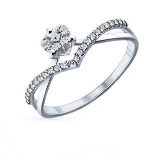 Серебряное кольцо с фианитом