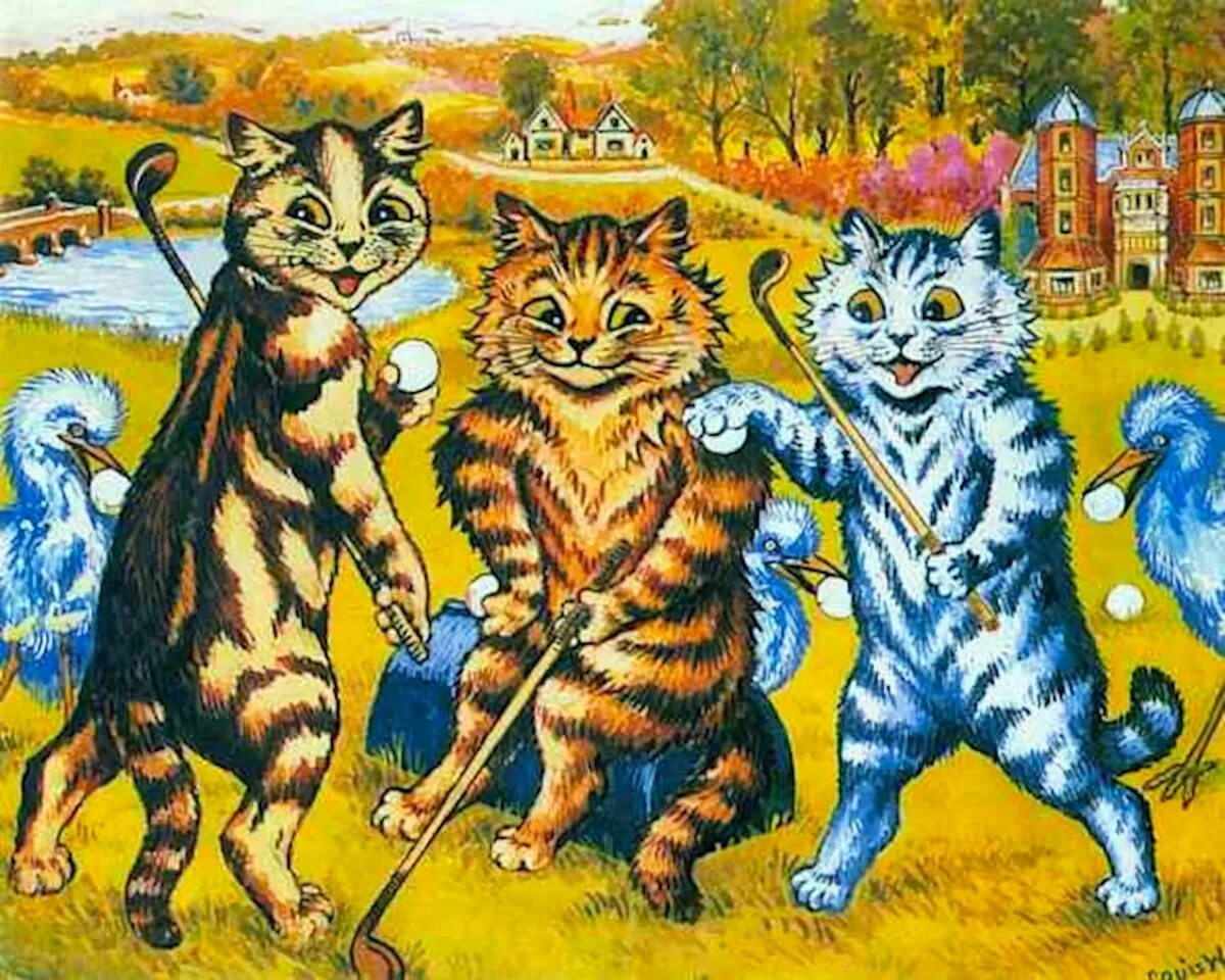 Движение первых кот. Луис Уэйн художник. Луис Уэйн (1860-1939. Луис Вейн коты.