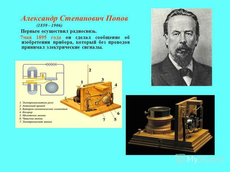 с. радиоприемник попов маркони 1895. с. в 1895 году изобрели. в 1895 году изобрели.