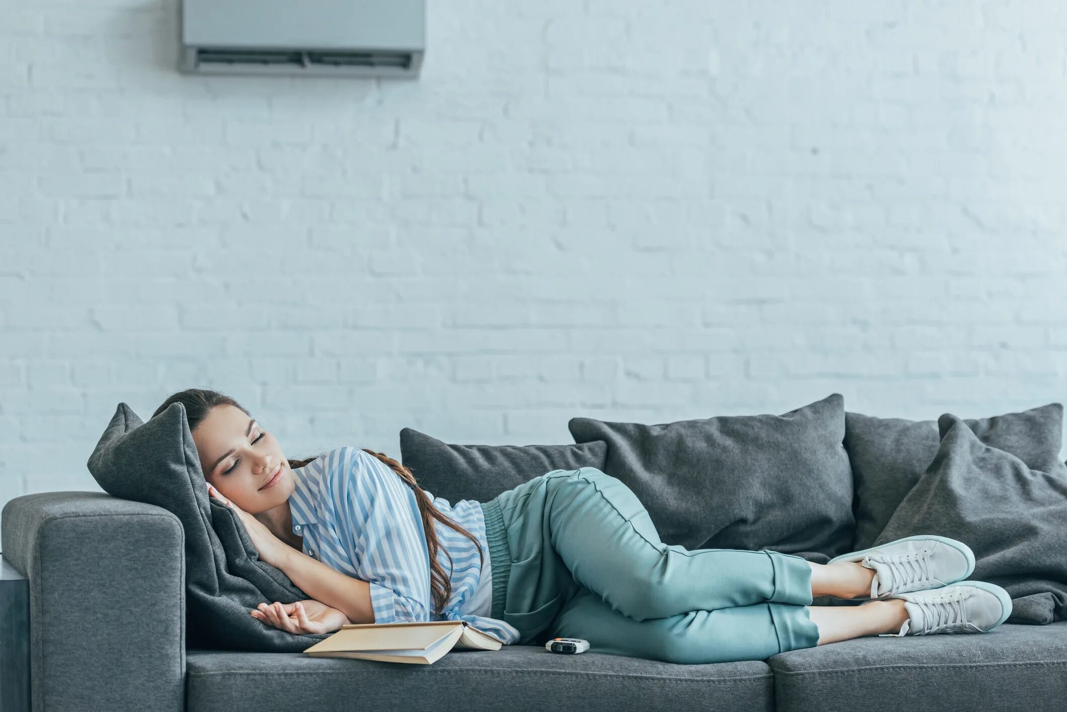 Lying on the couch