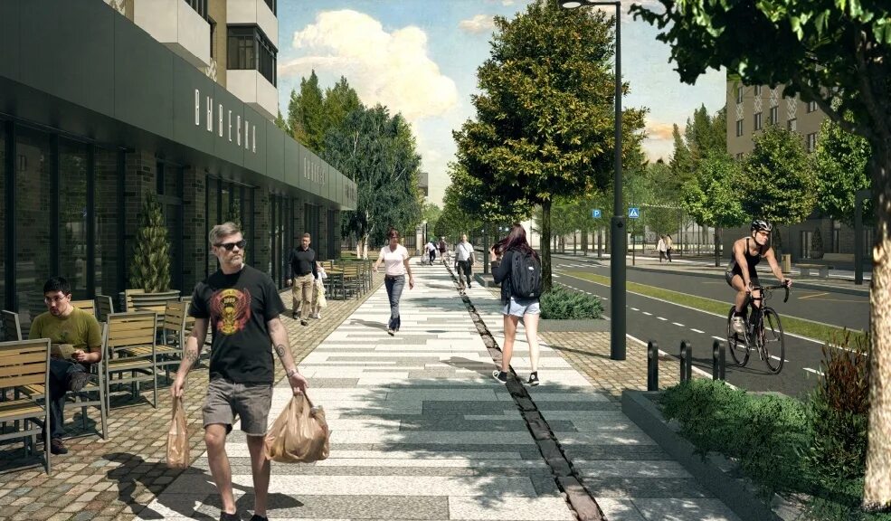 проект ул кирова в глазове. глазов обновленная улица кирова. улица кирова глазов реконструкции. жилье и городская среда. глазов благоустройство улицы кирова.