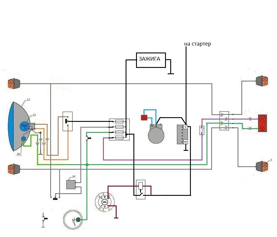 Электропроводка мотоцикла. Электросхема мотоцикла Урал 12 вольт. Мотоцикл Урал 8.103 электропроводка. Схема электрооборудования мотоцикла Урал. Реле зарядки мотоцикл Урал 6 вольт.