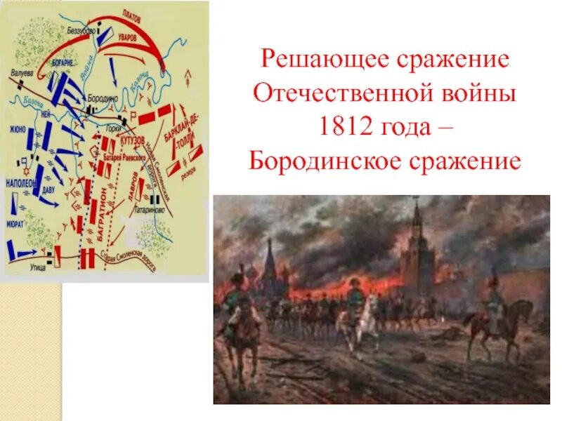 Бородинское сражение сражения Отечественной войны 1812 года. Решающие сражения Отечественной войны 1812 года. Самые крупные сражения Отечественной войны 1812 года. Решающее сражение отечественной войны 1812 года