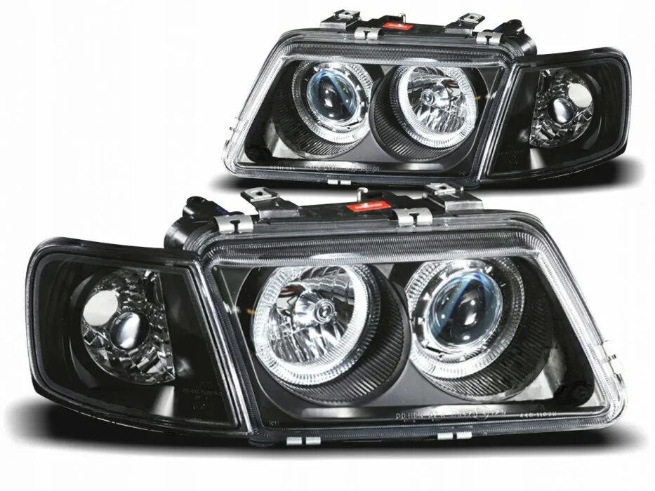 Фары Ауди а3 8l. Передние фары Angel Eyes Black Ауди 80. Фары Audi a3 8l. Линзованные фары на Ауди 100.