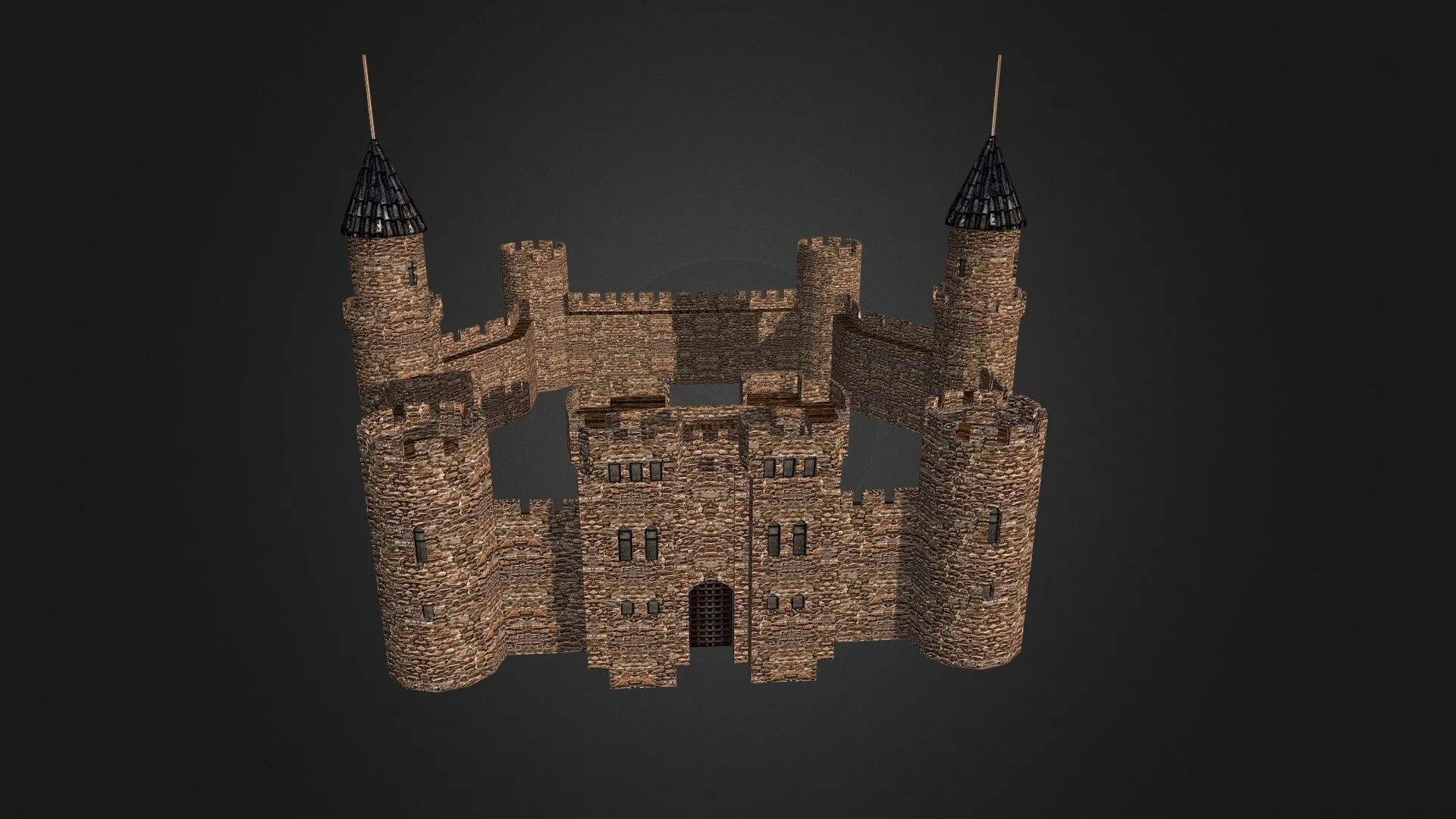 Замок 3 д. 3ds Max Castle Modeling. 3ds Max Castles. Средневековый замок. Модель средневекового замка.