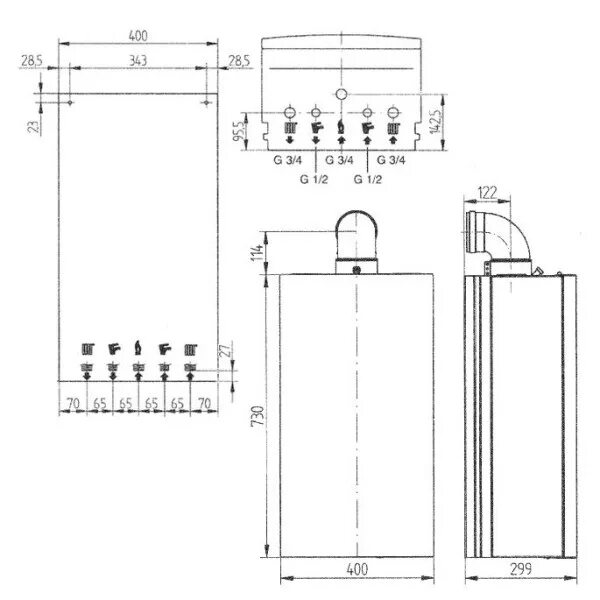 Котел Baxi Eco Home 24f. Котел газовый настенный Baxi Eco Nova 24f. Котел газовый бакси eco4s 24 габариты. Котёл Baxi Eco four 24 габариты.