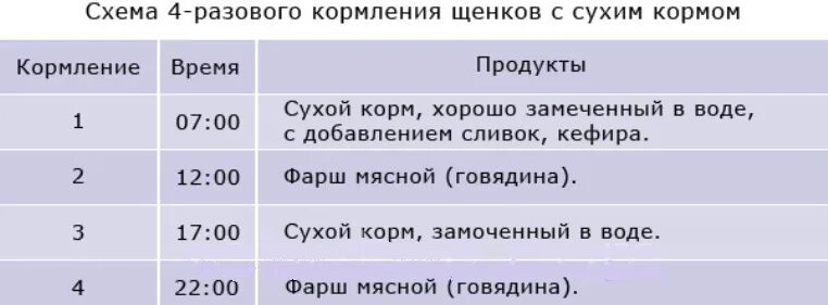 Сколько раз кормить щенка кормом. Схема 4 разового кормления щенка немецкой овчарки. Как кормить щенка 3,5 месяцев. Рацион питания щенка 3 месяца. Рацион щенка 1.5 месяца.