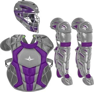 All-Star System 7 Axis Intermediate Two-Tone Catchers Gear Set, Navy/Sky Bl...