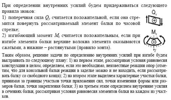 Поперечная сила. Правило определения. Правило знаков для внутренних усилий. Правило знаков внутренних усилий сопромат. Правило знаков для поперечных сил. Изгиб знаки