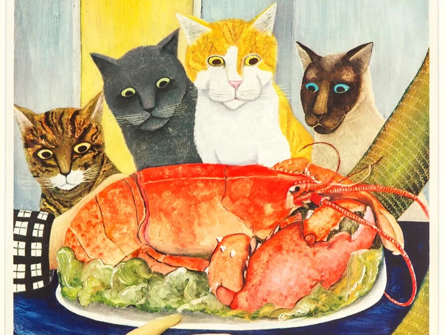 Дали кошки. Берил Кук коты картины. Берил Кук 4 Голодные кошки. Голодный котик. Голодные коты.
