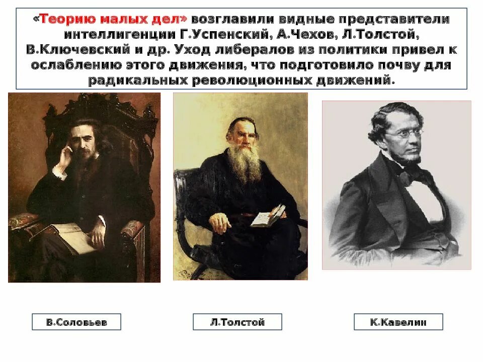 Движения при александре 3. Теория малых дел. общественное движение при александре iii.