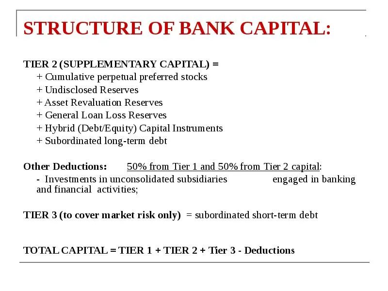 Structuring bank