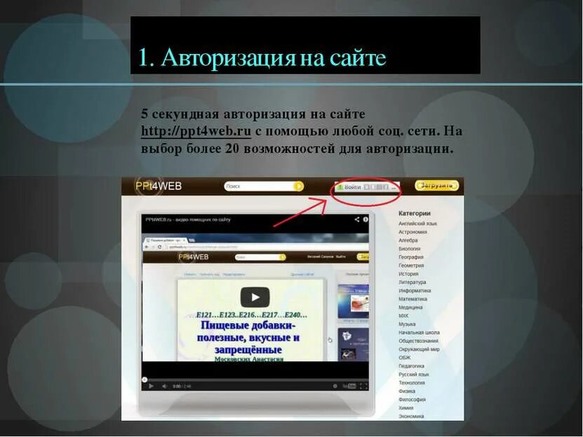 Добавления к презентации. Как выложить презентацию на сайт. Презентации запуска объекта. Как сжать презентацию POWERPOINT для загрузки на сайт. Авторизация 1.16 5