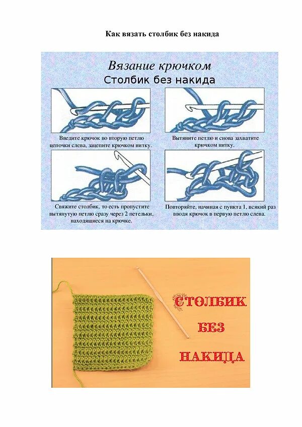 Столбик б н. Вязание крючком столбик без накида для начинающих. Методы вязания крючком столбиками без накида. • СБН — столбик без накида крючком. Как выглядит столбик без накида крючком.