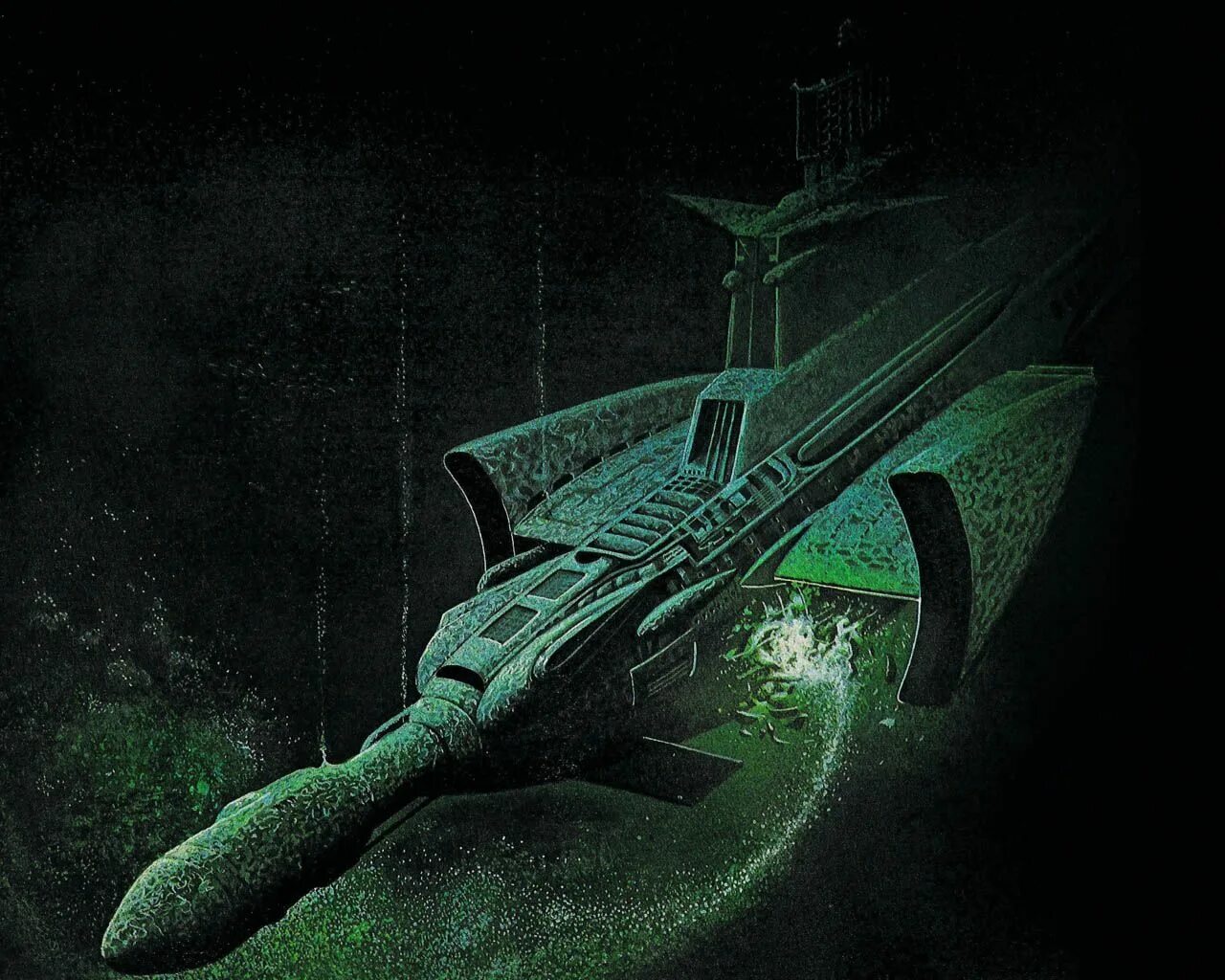 The wreck of the spaceship