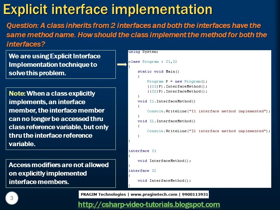 Interface implementation