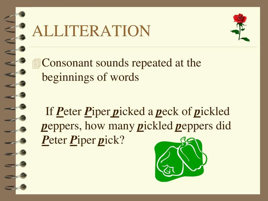 Alliteration. Alliteration examples. Peter Piper picked. What is alliteration.