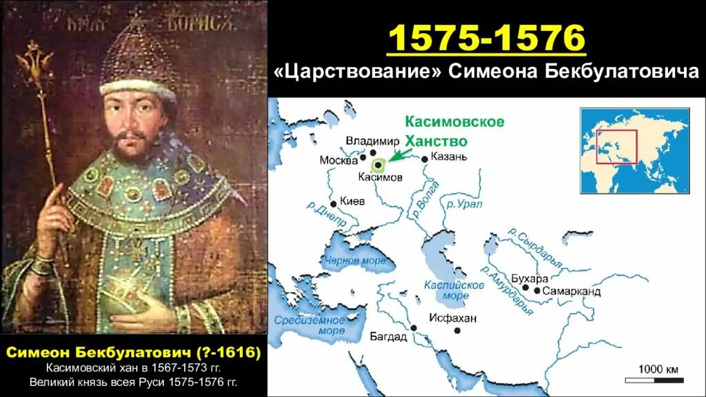 1575 1576 Симеон Бекбулатович. Симеон Бекбулатович 1575. «Княжение» Симеона Бекбулатовича-1575г.. Касимовское царство. Владение князя 4