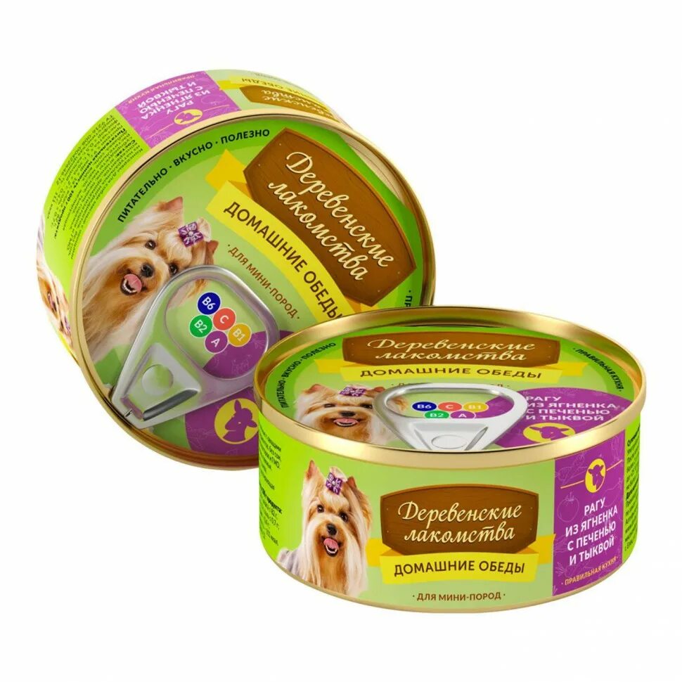 Д/соб. Домашние обеды для собак. Консервы для собак деревенские лакомства домашние обеды. Корм для собак деревенские лакомства домашние обеды кролик, сердце со шпинатом 4шт. Домашние обеды для собак.