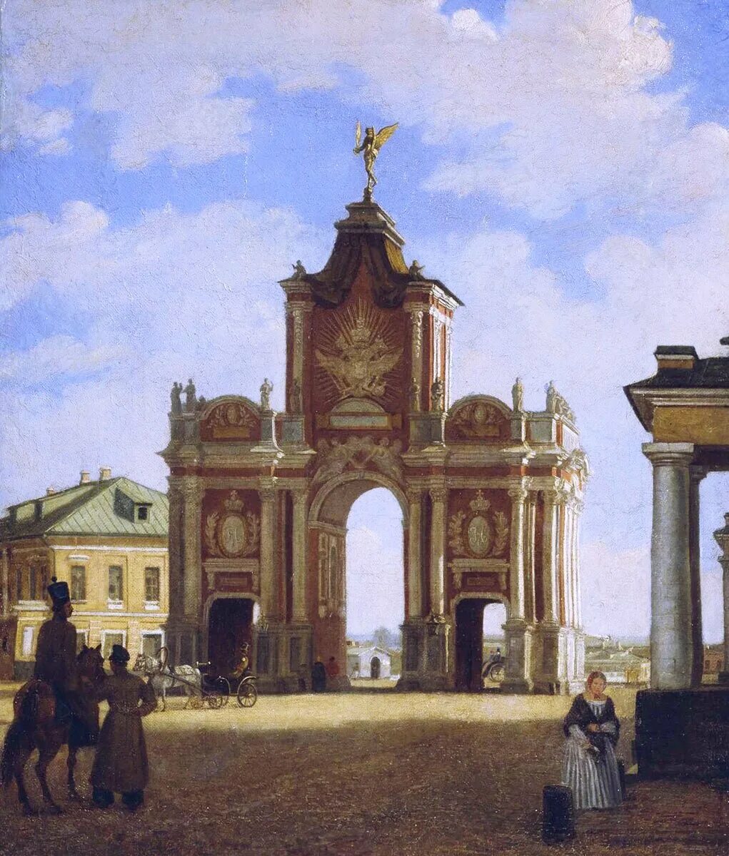 Каменные красные ворота в москве 1753 1757. Триумфальные красные ворота. Триумфальная арка петра 1 красные ворота. Триумфальные красные ворота. Ухтомский триумфальные красные ворота.