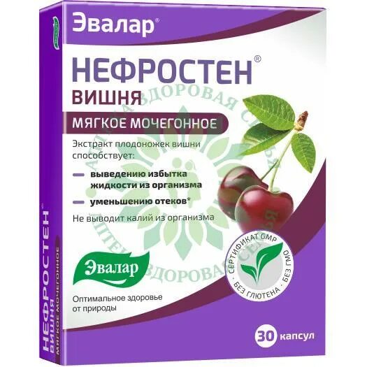 Какими препаратами вывести. Нефростен капсулы. Нефростен Эвалар вишня. Нефростен пробиотик Эвалар. Эвалар для почек Нефростен.