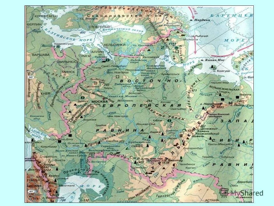климат восточно европейской равнины. карта русской равнины. границы восточно европейской равнины на контурной карте. карта климата восточно европейской равнины. физическая карта восточно-европейской равнины россии география.