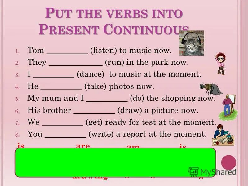 Fill in with present simple or continuous. Present Continuous. Present Continuous упражнения. Present simple present Continuous упражнения. Present simple present Continuous упражнения для детей.