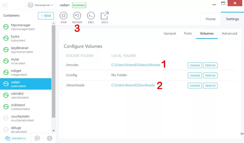 Configure docker. Radarr. как отключить connection в kitematic. kitematic is checking docker connections завис при установке.