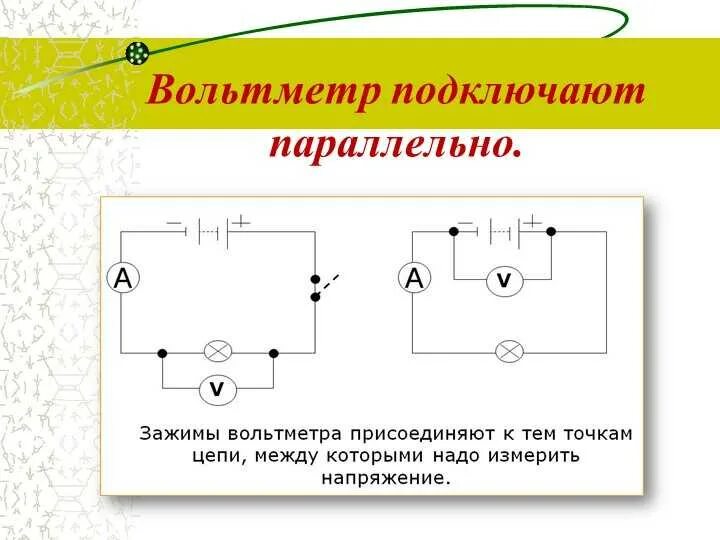 Как включается в цепь сила тока. Схема подключения трехфазного вольтметра. Схема включения амперметра постоянного тока. Амперметр способы подключения схема. Вольтметр переменного напряжения схема подключения.